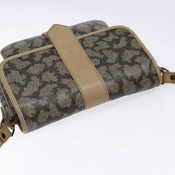 SAINT LAURENT Shoulder Bag PVC Leather Beige Gray Auth bs28744 - Picture 7 of 16